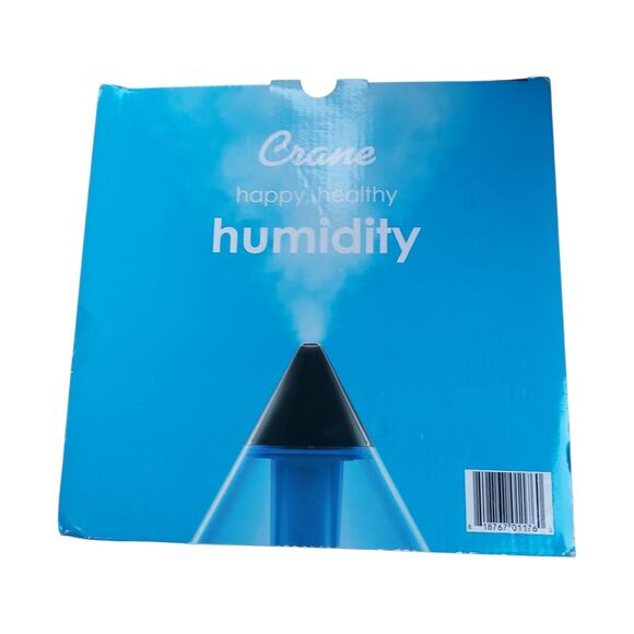 Crane Drop Ultrasonic Cool Mist Humidifier - Blue/White New Open Box - Picture 4 of 6